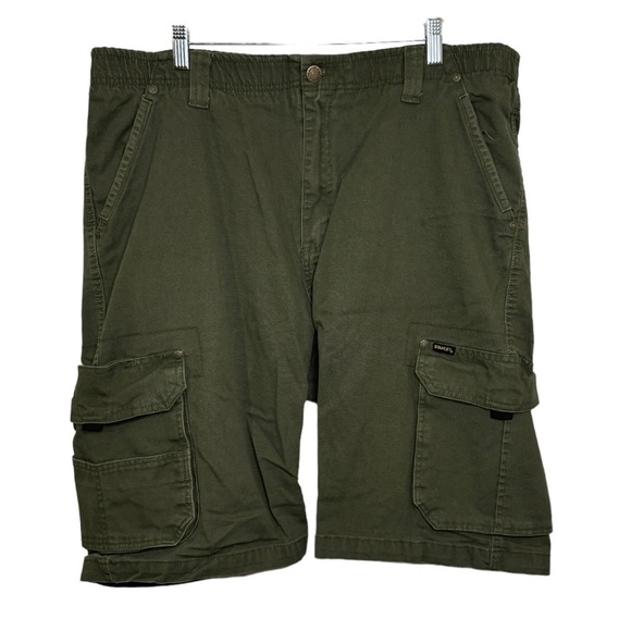 Stanley Cargo Shorts with Stretch in Olive army green Mens size 40 - Picture 1 of 10